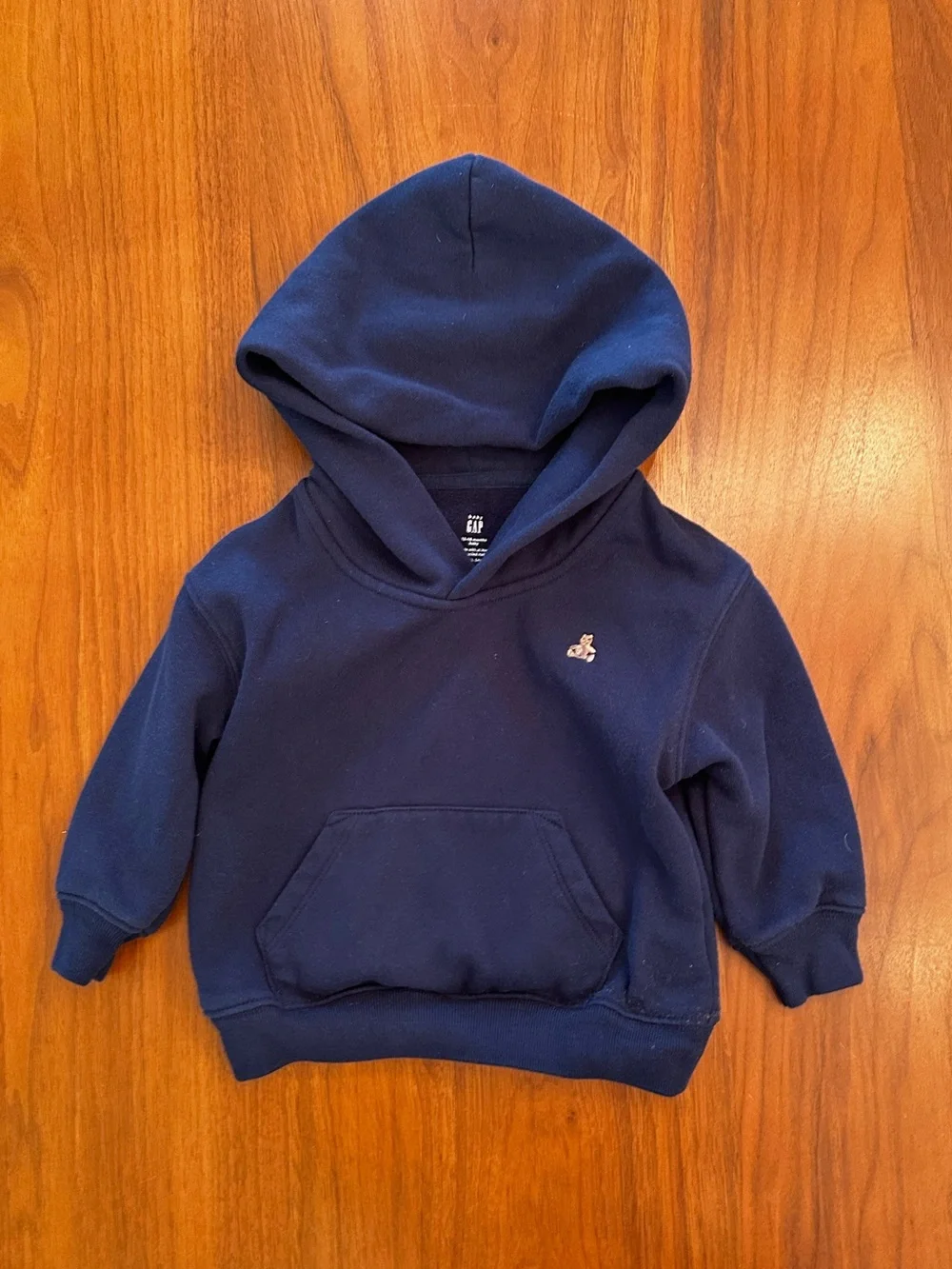 Baby Gap Navy Hooded Kids Sweatshirt Cozy Everyday Wear size 12-18 months
